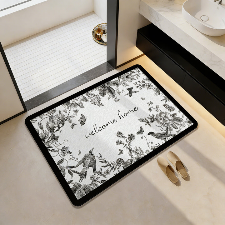 Playful Cat-Themed Bath Rug Kalsten