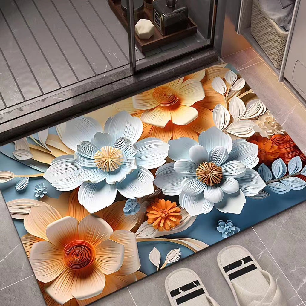 3D Textured Floral Mat Kalsten
