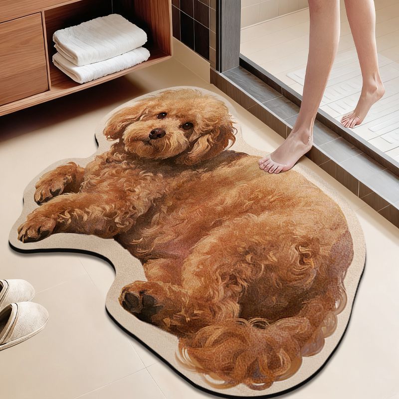 Cat-Themed Plush Bath Rug Kalsten