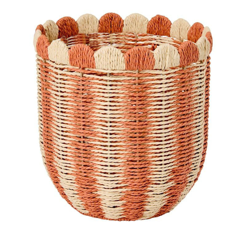 Decorative Scalloped Woven Storage Box Kalsten