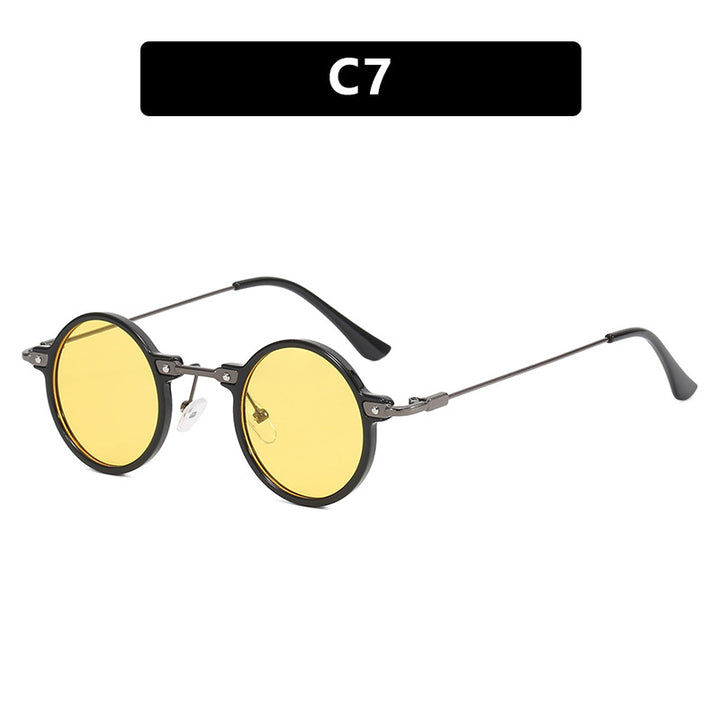 Women's fashionable round sunglasses with stylish metal frame and polarized lenses Kalsten