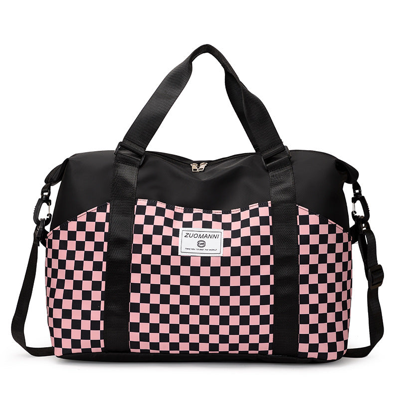 Stylish Checkerboard Duffle Bag Kalsten
