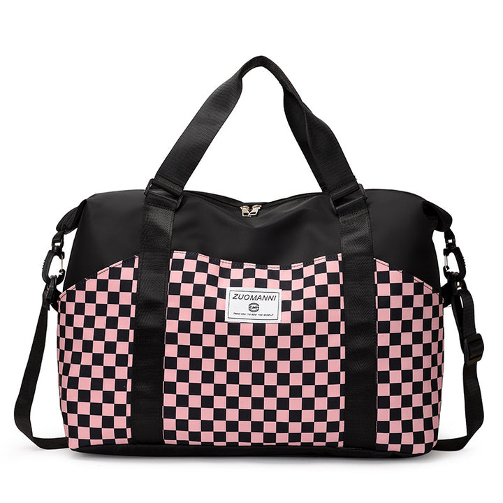 Stylish Checkerboard Duffle Bag Kalsten