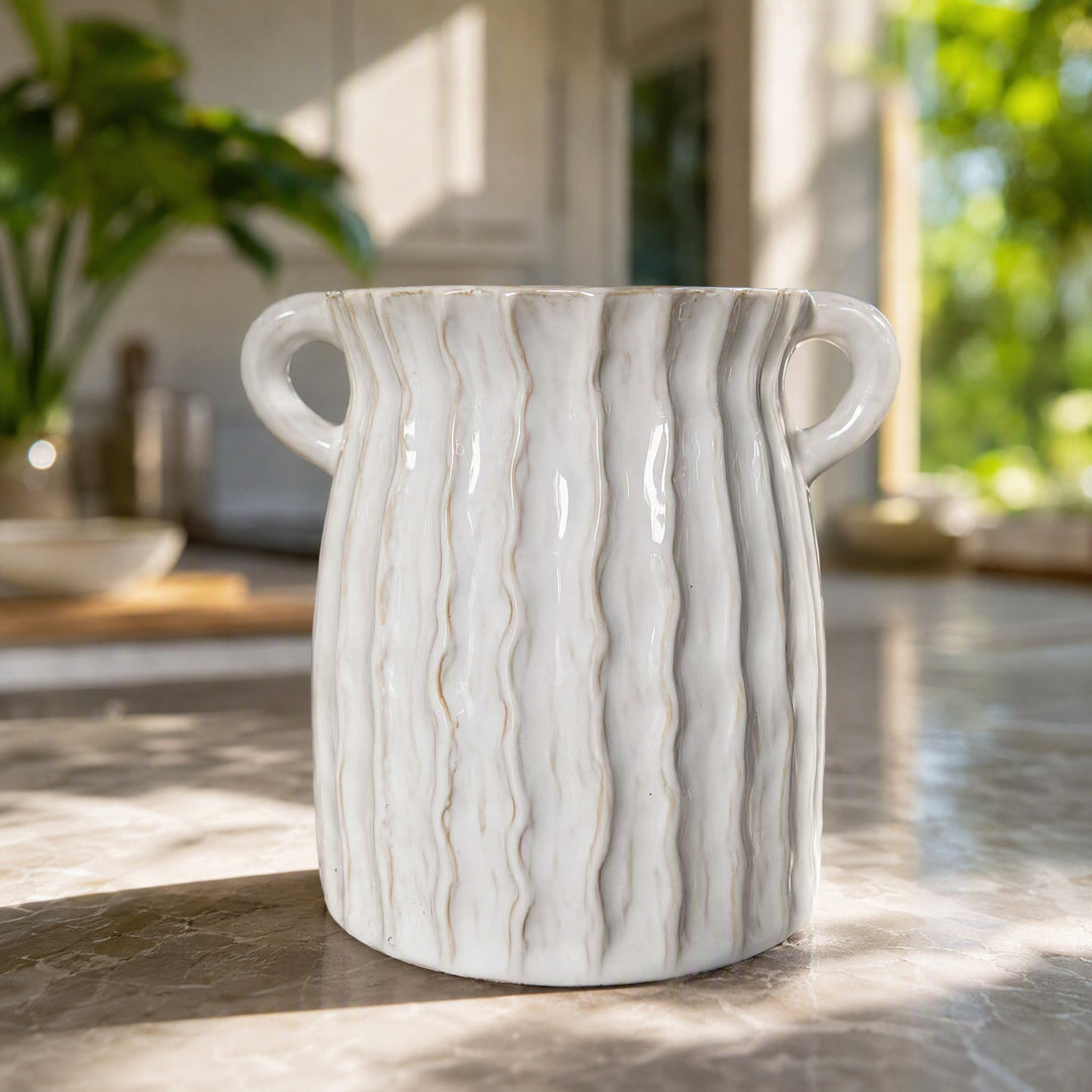 Elegant ceramic container with patterns Kalsten