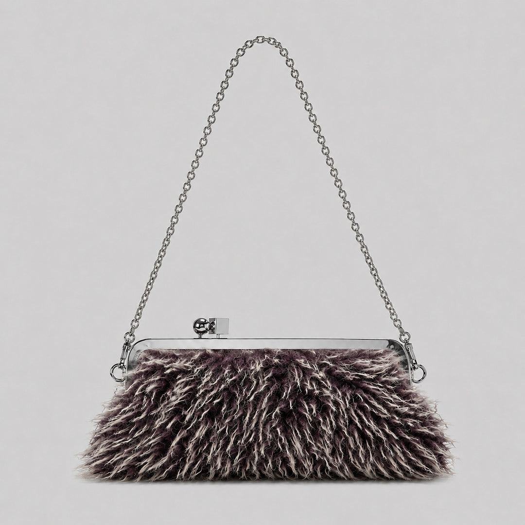 Plush Faux Fur Evening Clutch