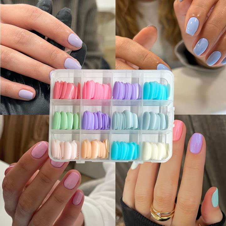 Press-On Nail Art Set with Assorted Shapes and Finishes Kalsten