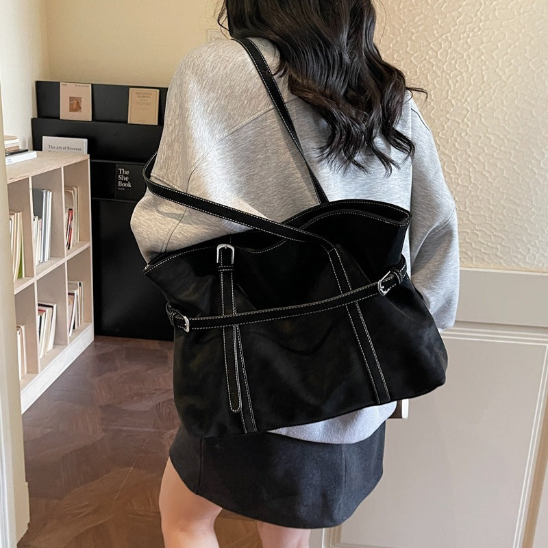 Versatile Soft Faux Leather Tote Bag