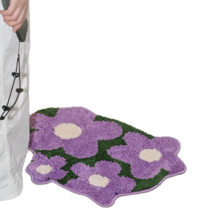 Floral Shaped Bathroom Rug Kalsten