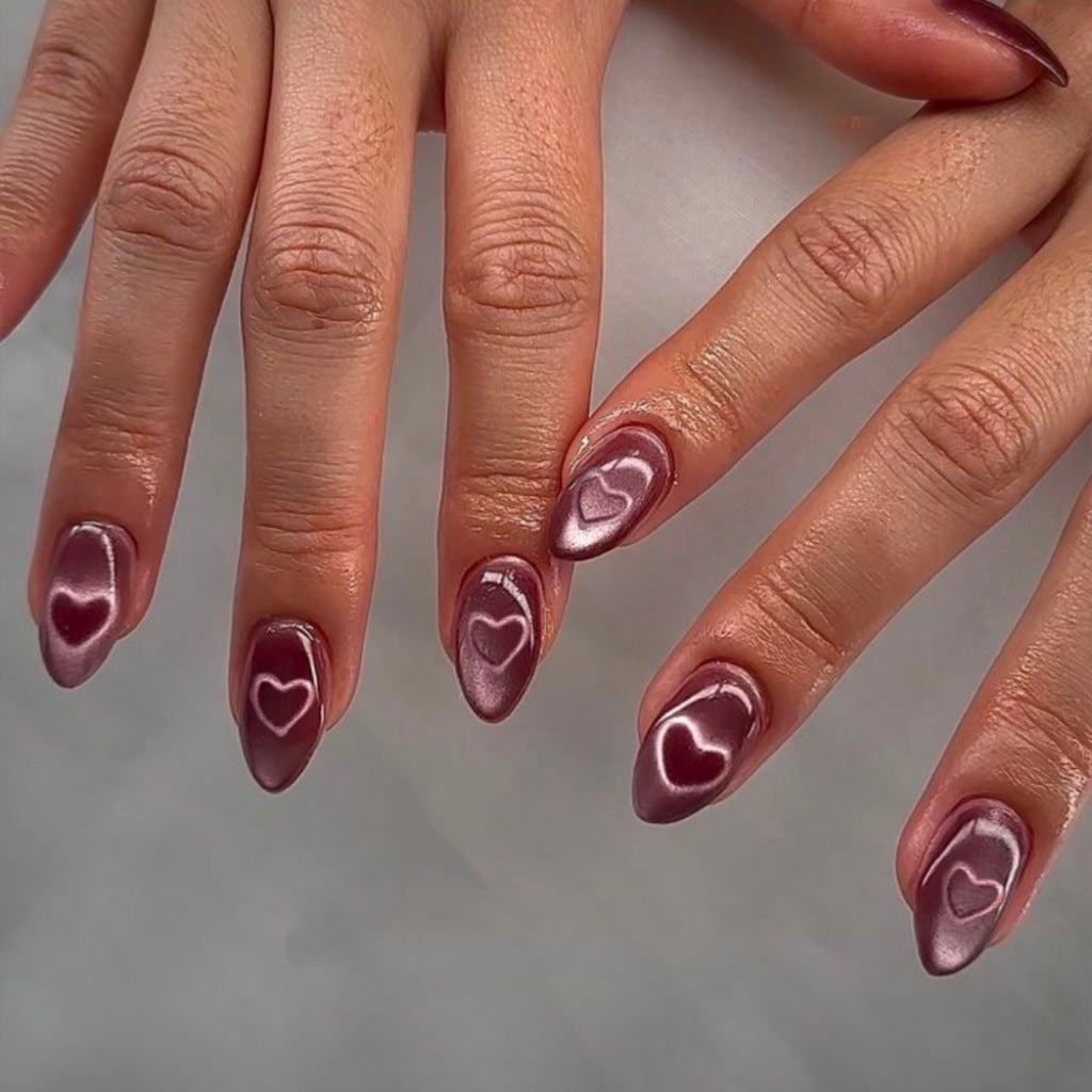 Artistic Heart Design Press-On Nails Kalsten