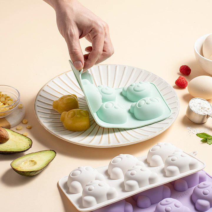 Silicone Ice Cube Mold with Cute Bear Head Design Kalsten
