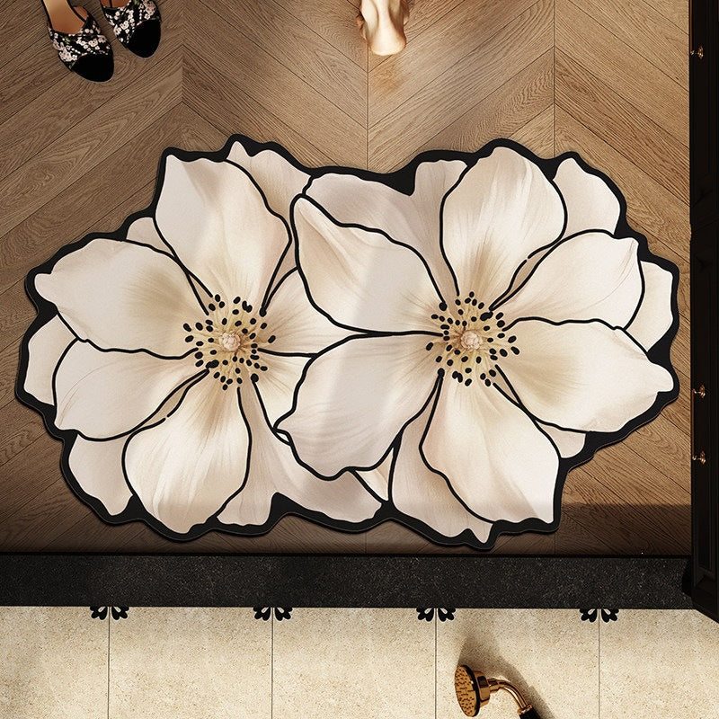 Floral-Shaped Decorative Bath Mat
