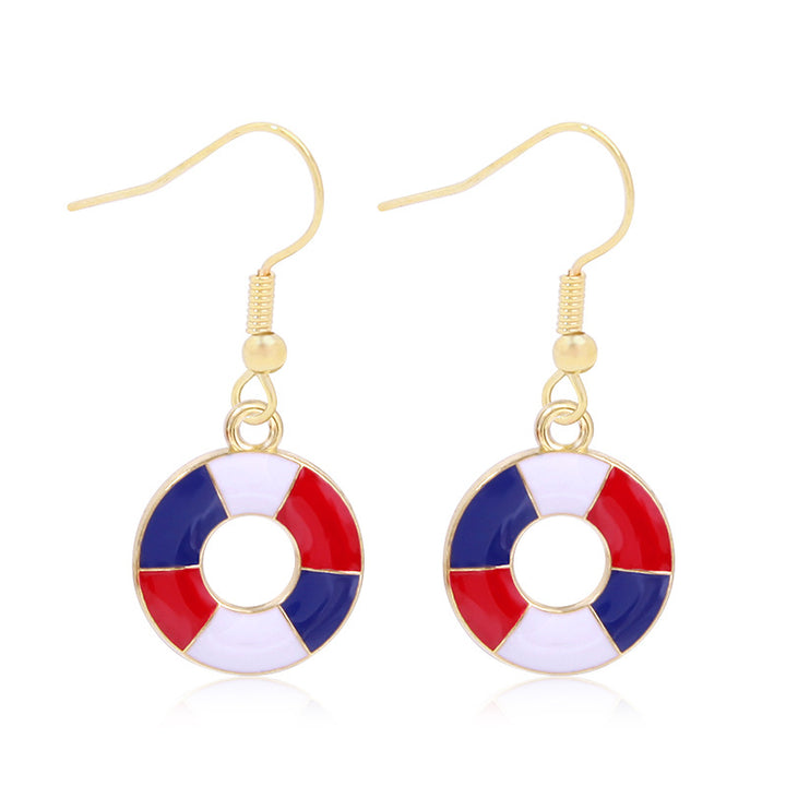 Women's long multi-layer star drop earrings with crystal embellishments and rhodium-plated alloy Kalsten