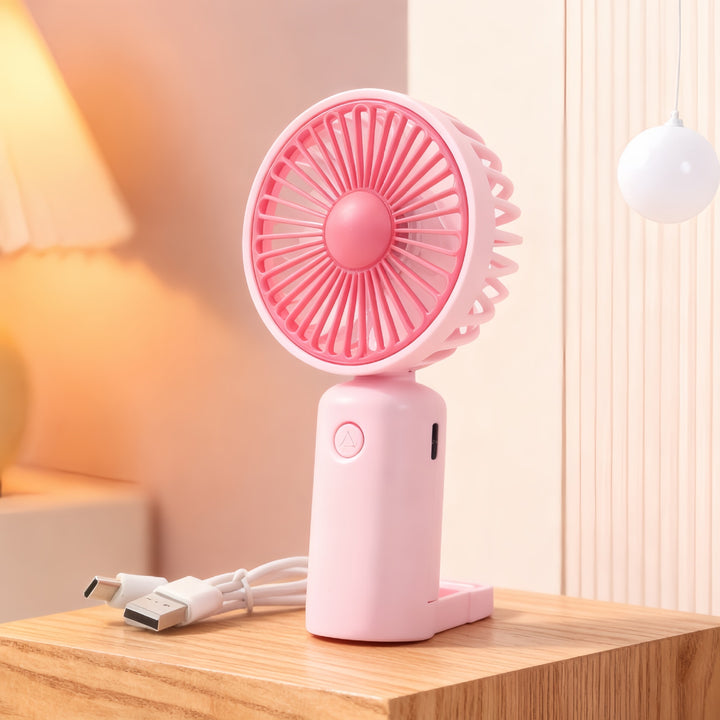Women's Portable Hand Fan with USB-C Connection and Innovative Design Kalsten