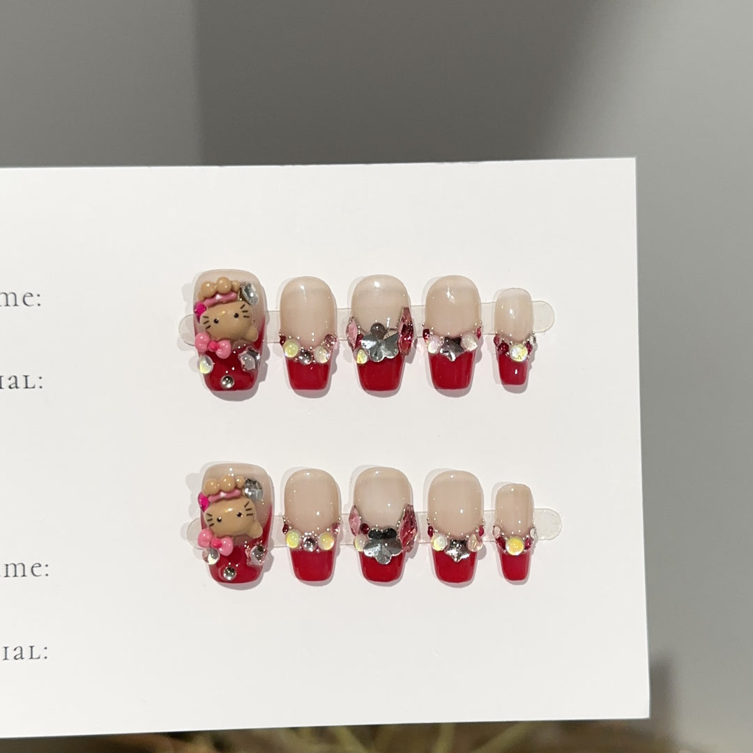 Decorative Press-On Nail Art Set