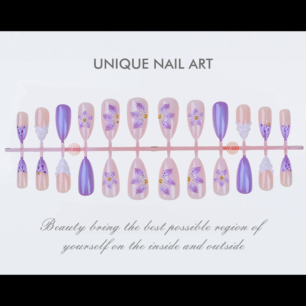Floral-Themed Press-On Nail Art Set Kalsten