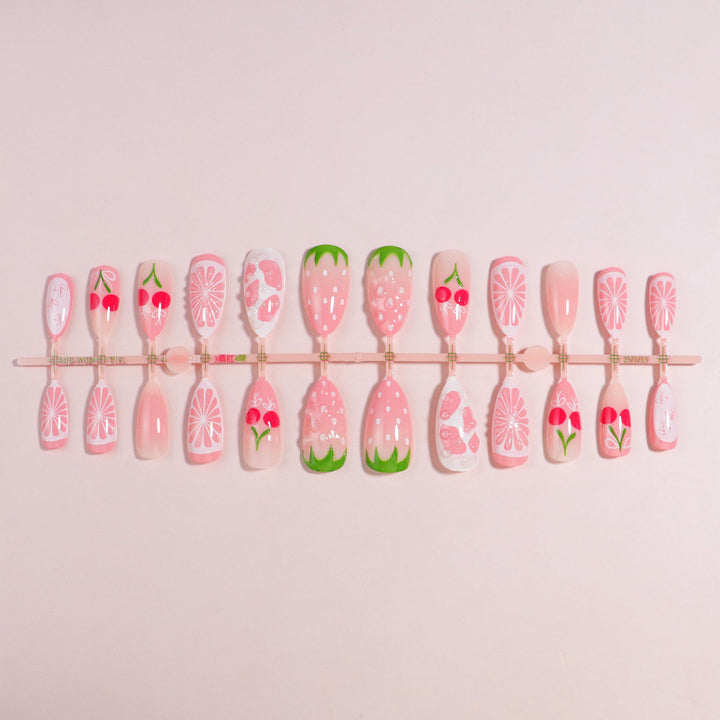 Premium Press-On Nail Set with Decorative Accents Kalsten