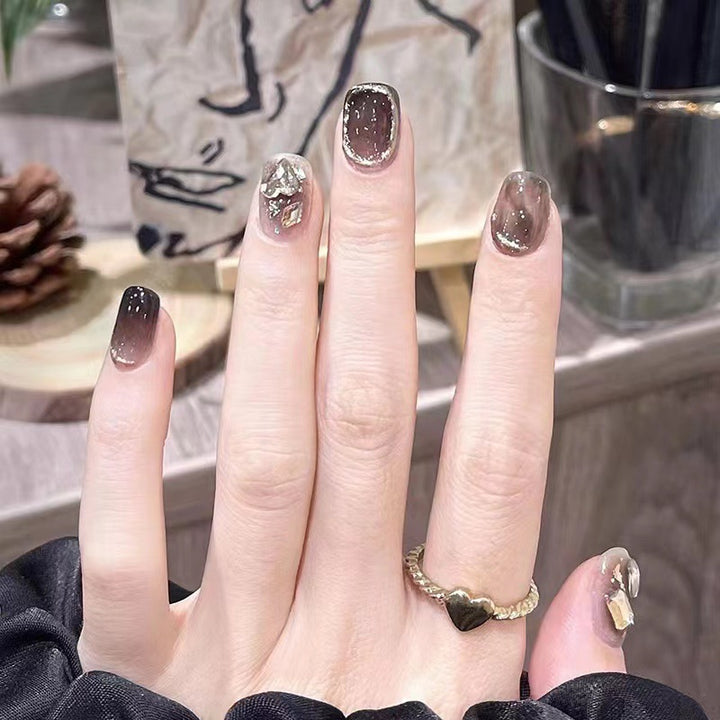 Glamorous nail art with crystal accents Kalsten