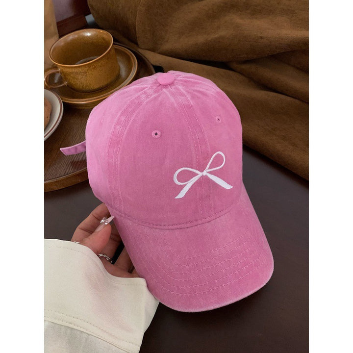 Women's Embroidered Bow Detail Adjustable Baseball Cap Kalsten