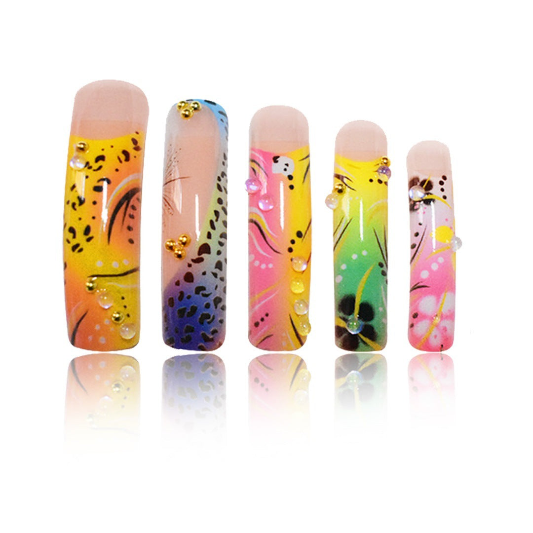 Artistic Long Press-On Nails Kalsten