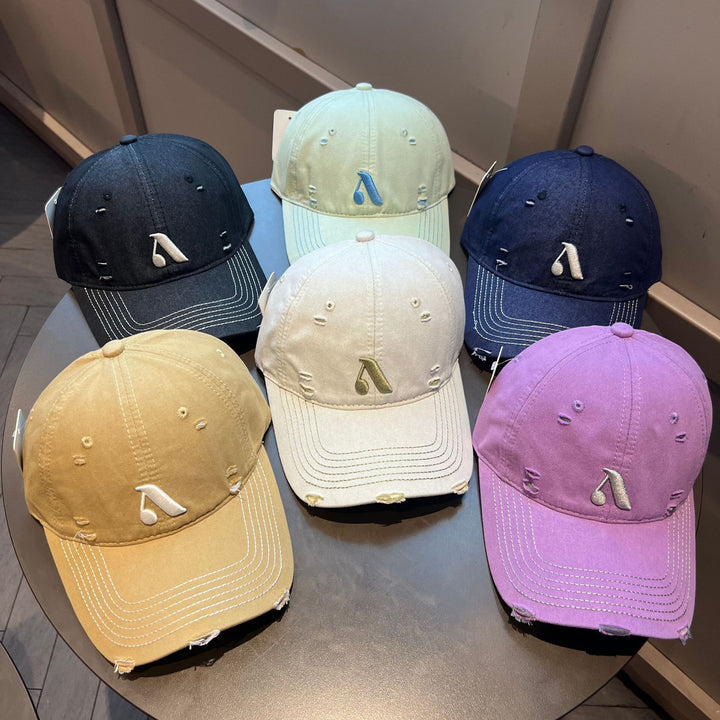 Distressed Denim Baseball Hat