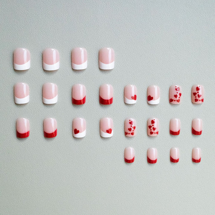 Artistic Heart-Themed Nail Design Kit