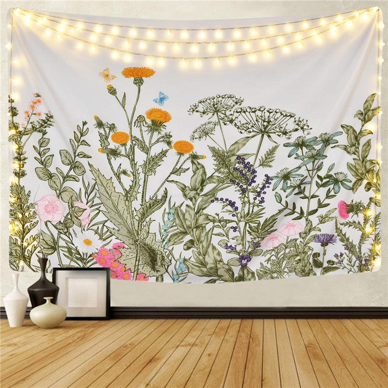 Botanical Illustration Wall Tapestry
