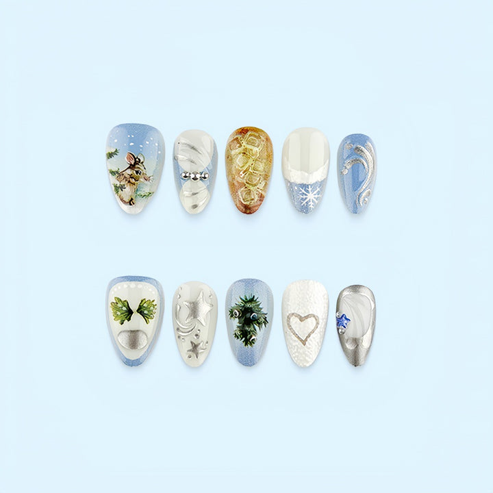 Creative Nail Design Set with Winter Motifs Kalsten