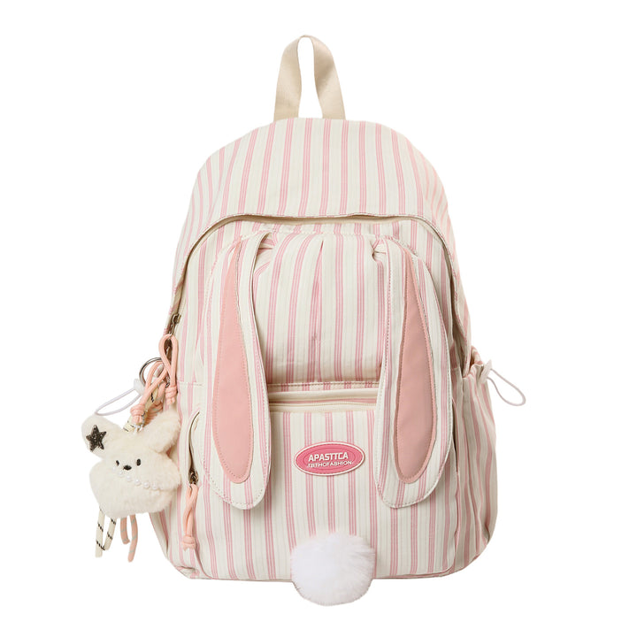 Cute Bunny Ears Striped School Backpack Kalsten