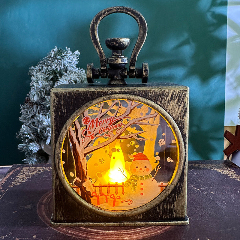 Decorative Christmas lantern with LED lighting
