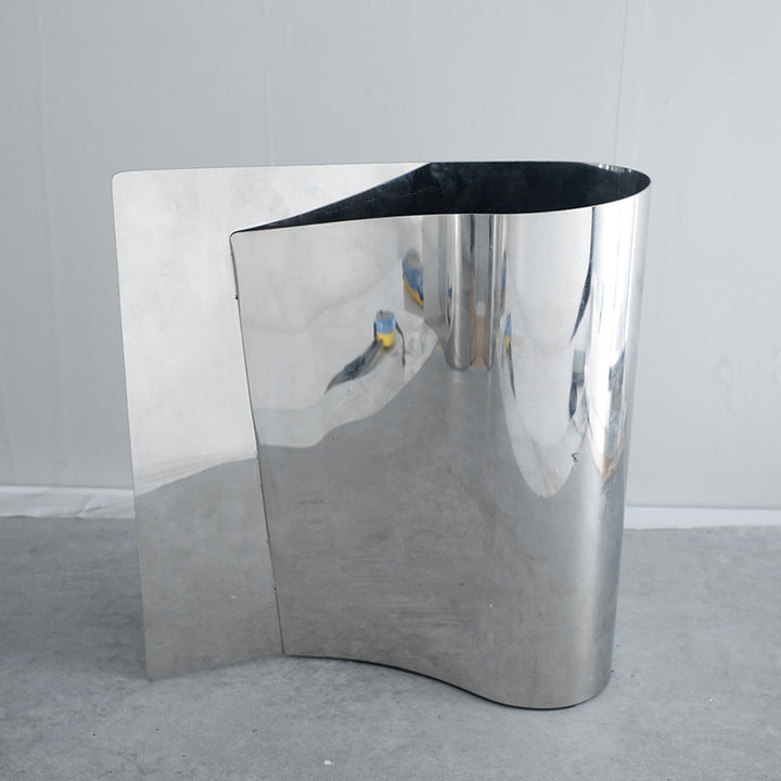 Modern Minimalist Decorative Metallic Waste Basket