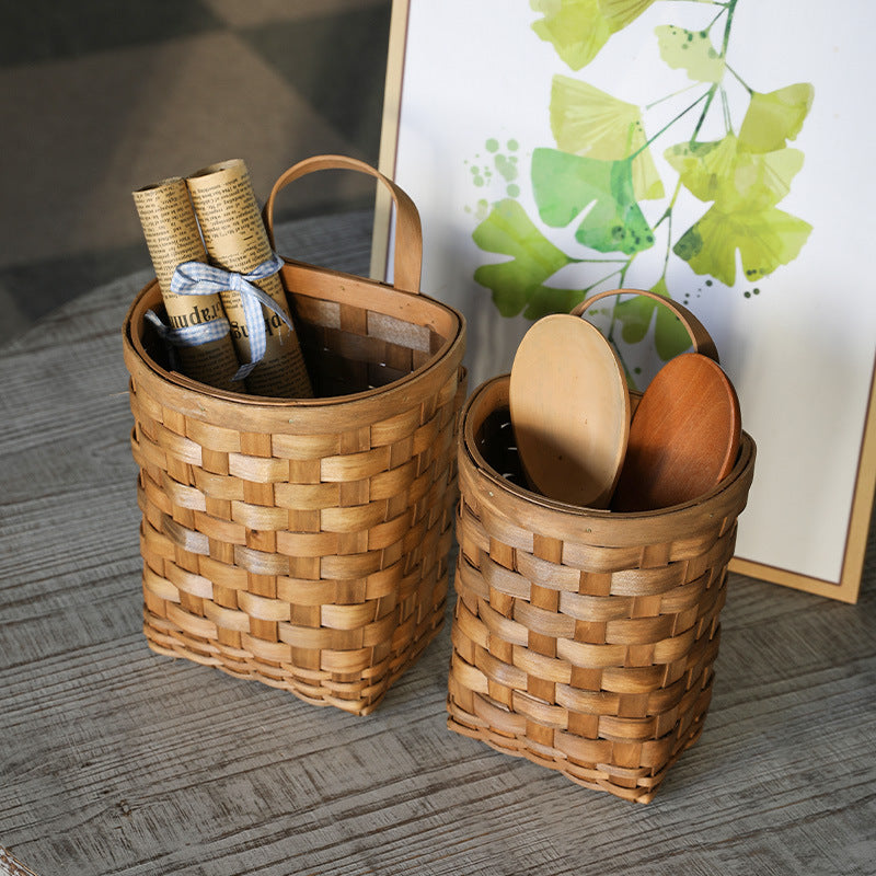 Handcrafted Wicker Storage Cylinder Kalsten