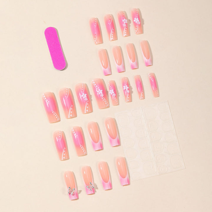 3D Floral Acrylic Nail Art Kalsten