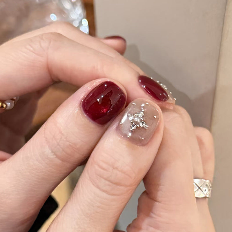 Elegant Decorative Nail Art Set with Jewel Accents Kalsten