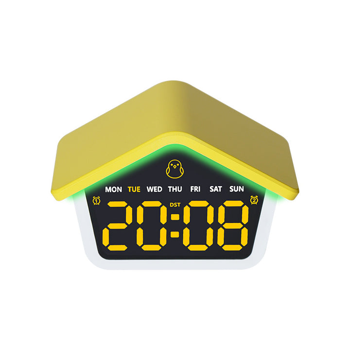 Digital alarm clock in creative house design Kalsten