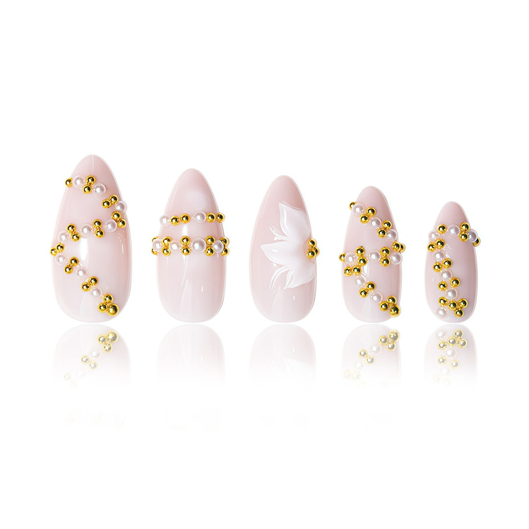 Elegant 3D Floral Nail Art Design Kalsten