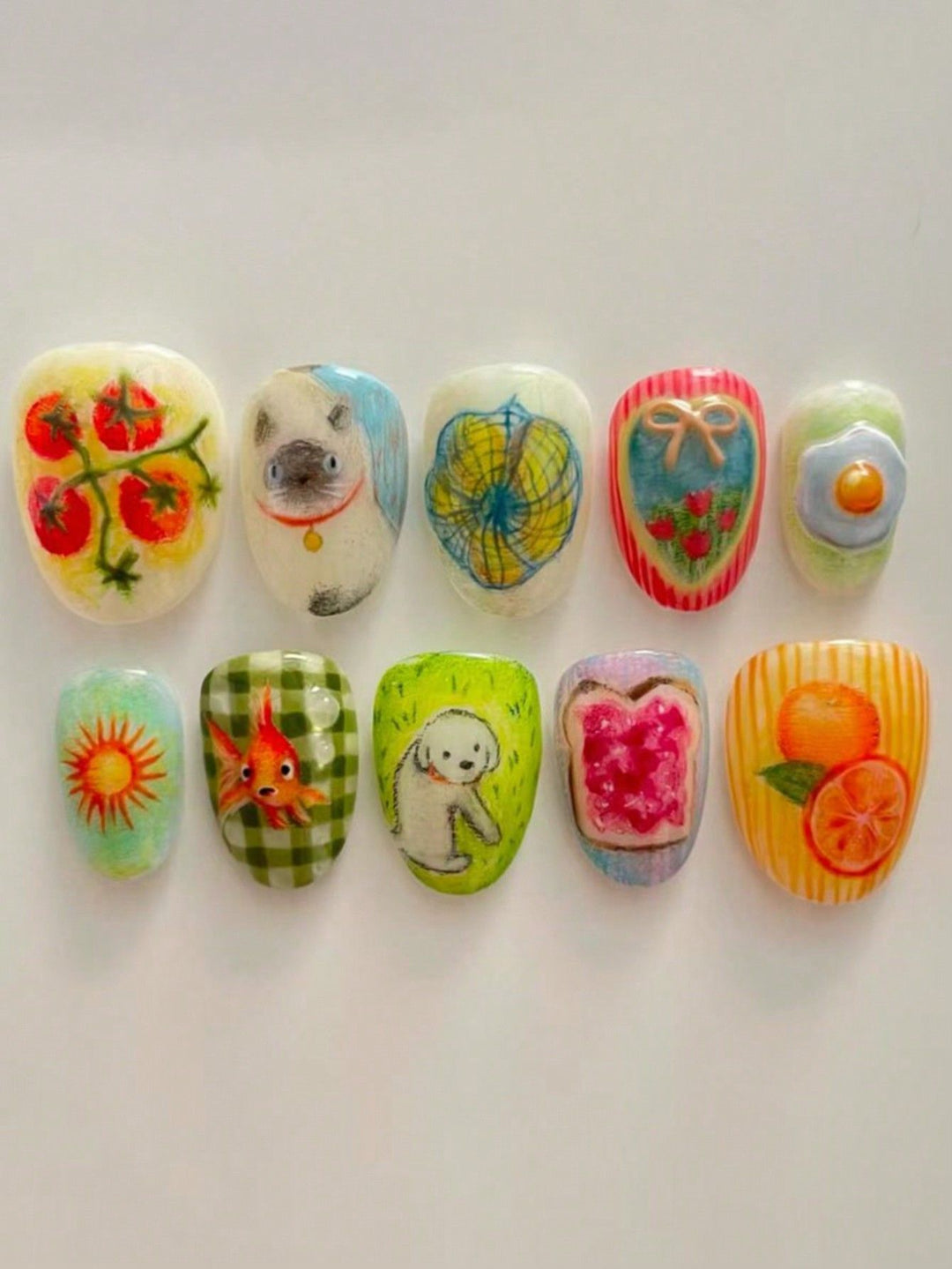 Artistic Themed Press-On Nail Set Kalsten