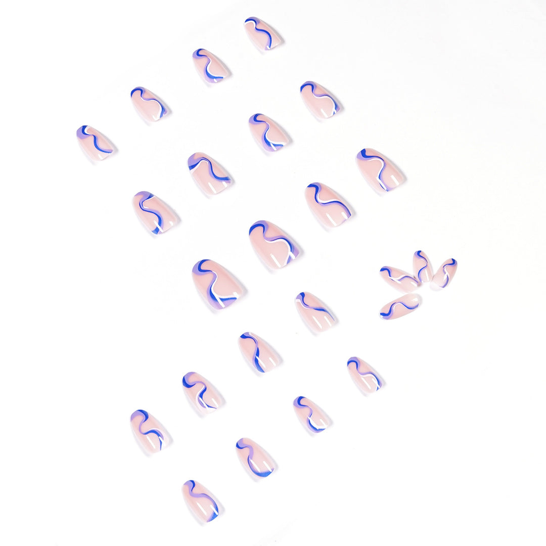 Creative Nail Art with Wave Pattern Kalsten