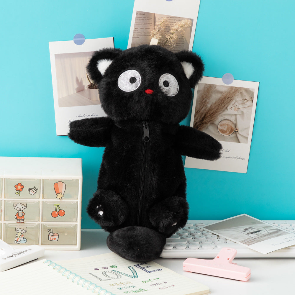 Cute Plush Cat-Themed Pencil Case Kalsten