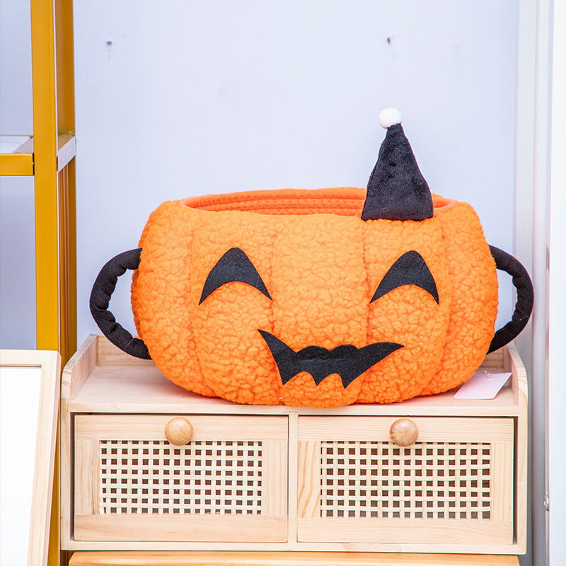 Playful Decorative Storage Basket In Pumpkin Design Kalsten