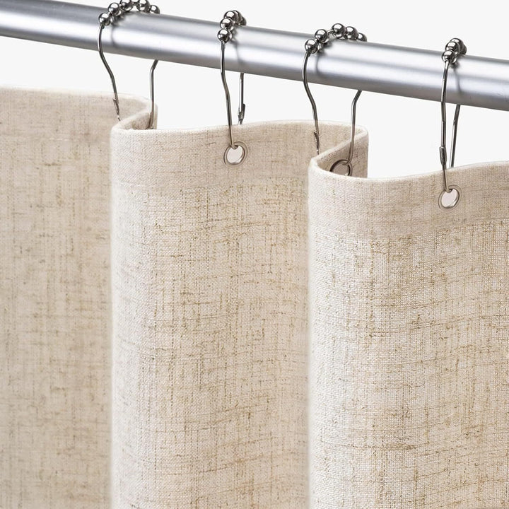 Textured Linen Effect Shower Curtain Kalsten