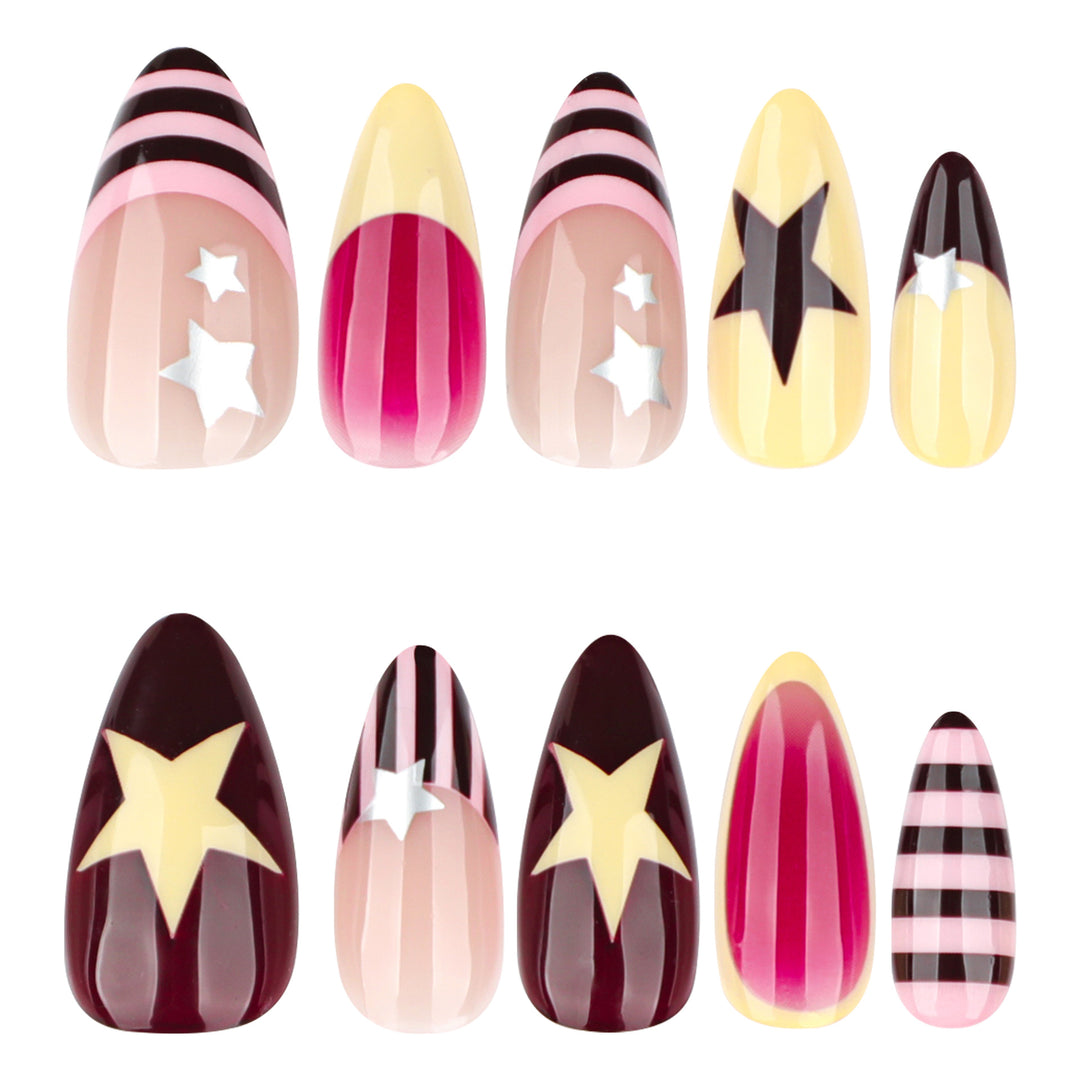 Creative Nail Art with Star Design Kalsten