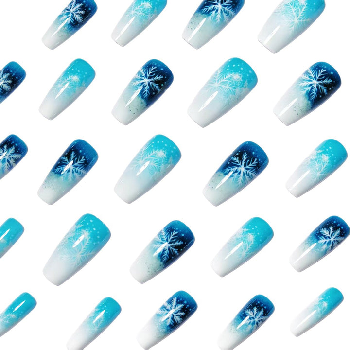Creative artificial nails with winter snow motif Kalsten