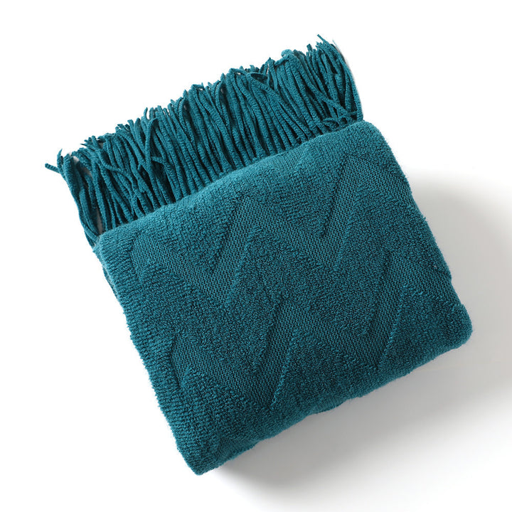 Cozy Textured Throw Blanket Kalsten