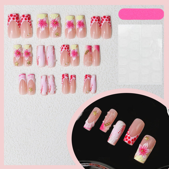Floral Design Press-On Nail Tips Kalsten