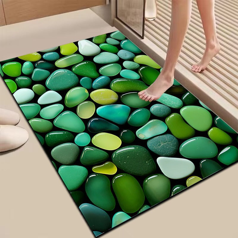 Textured Stone Print Area Mat Kalsten