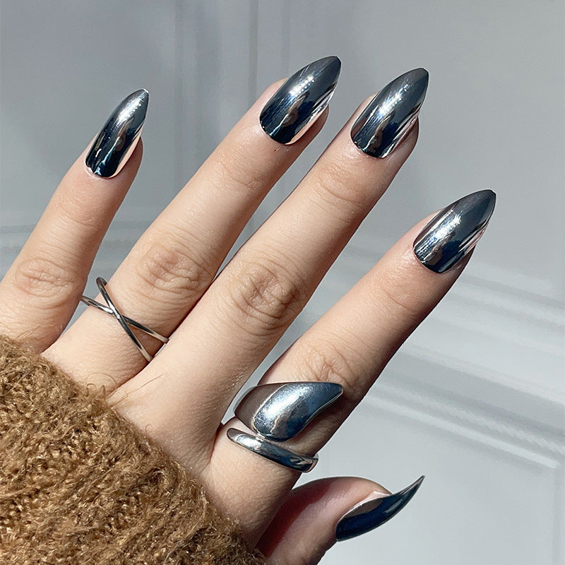 Long Pointed Press-On Nails with High Gloss Finish Kalsten