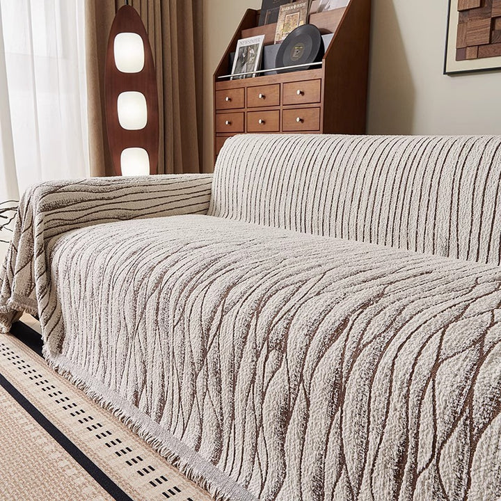 Textured Woven Sofa Throw Cover