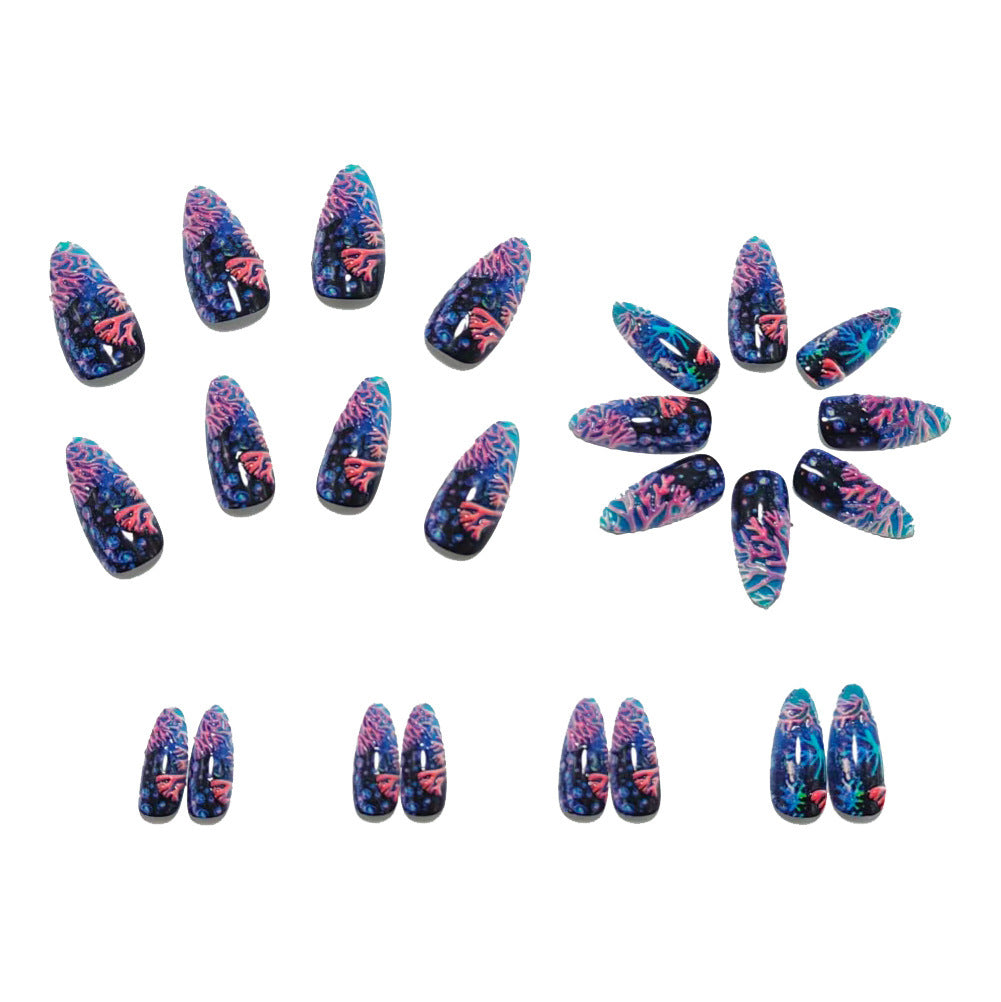 Artifical nails with sea coral design Kalsten