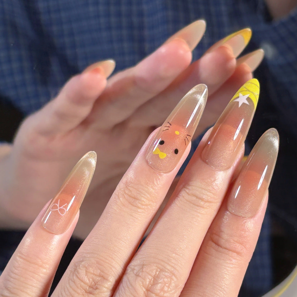 Creative Themed Long Stiletto Press-On Nails Kalsten