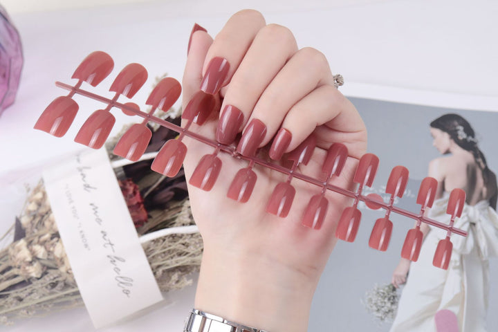 Natural Glossy Press-On Nail Tips Kalsten
